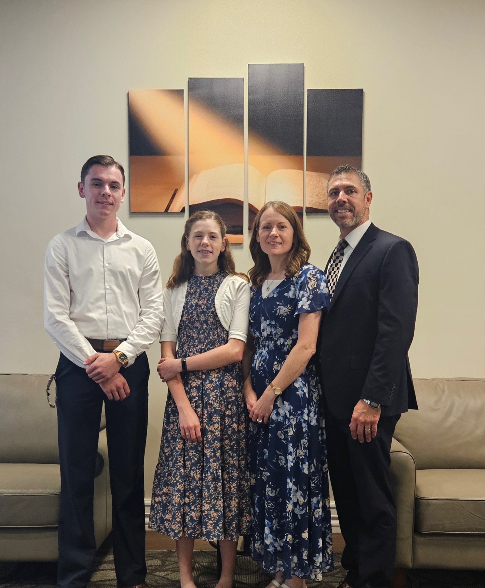 Pastor Zachary Burns and family, new pastor of Great Commission Baptist Church in Blair, Nebraska
